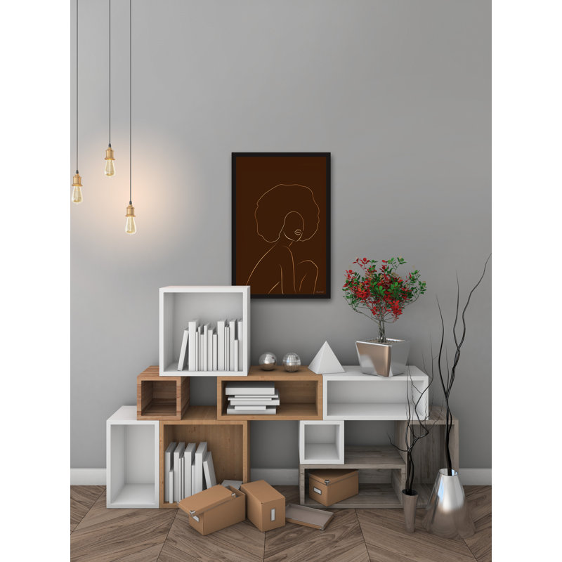 Timeless Afro 1 Piece Single Picture Frame Painting, 45cm H x 38cm W