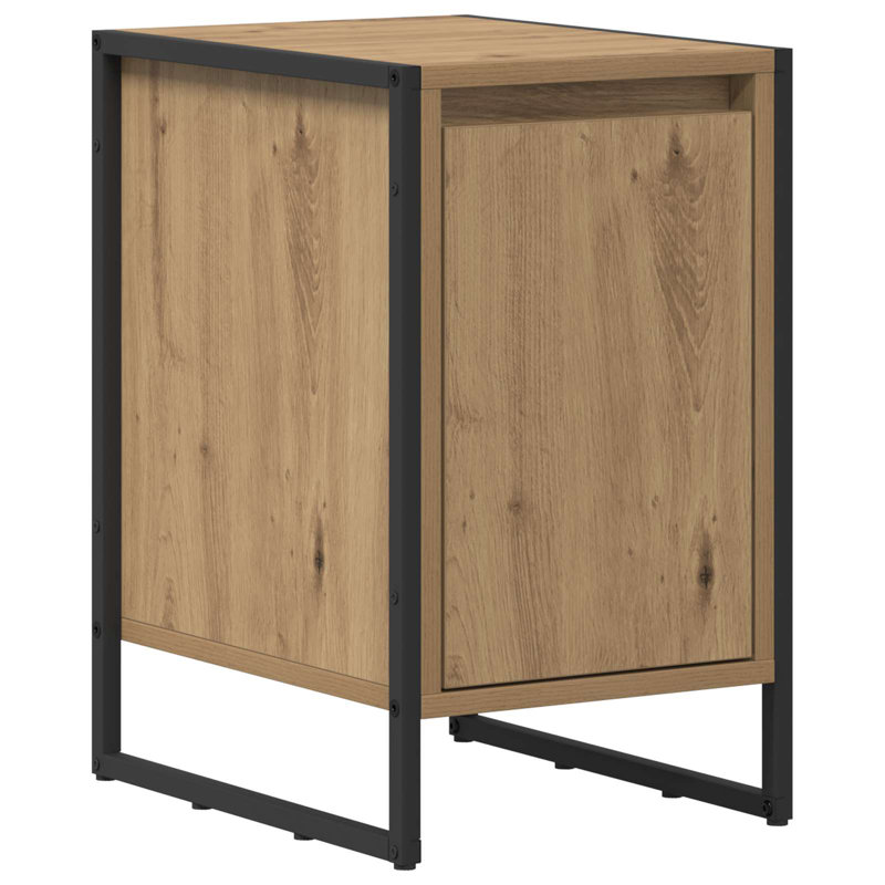 39.5cm W Manufactured Wood Bedside Table, Artisian Oak