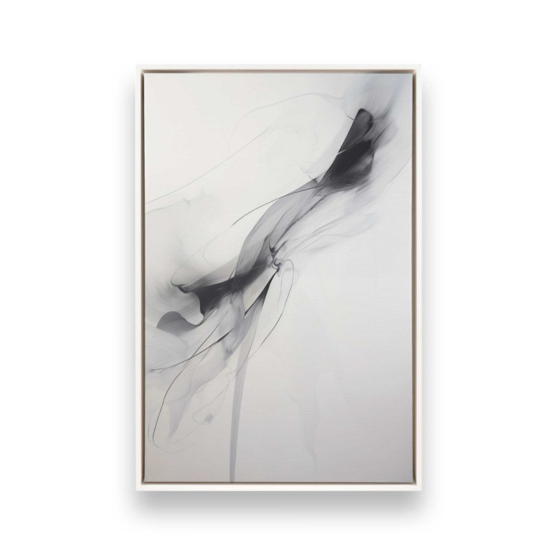 Ethereal Smoke Dance III, 30.75" H x 20.75" W x 1.75" D, Opaque White Framed