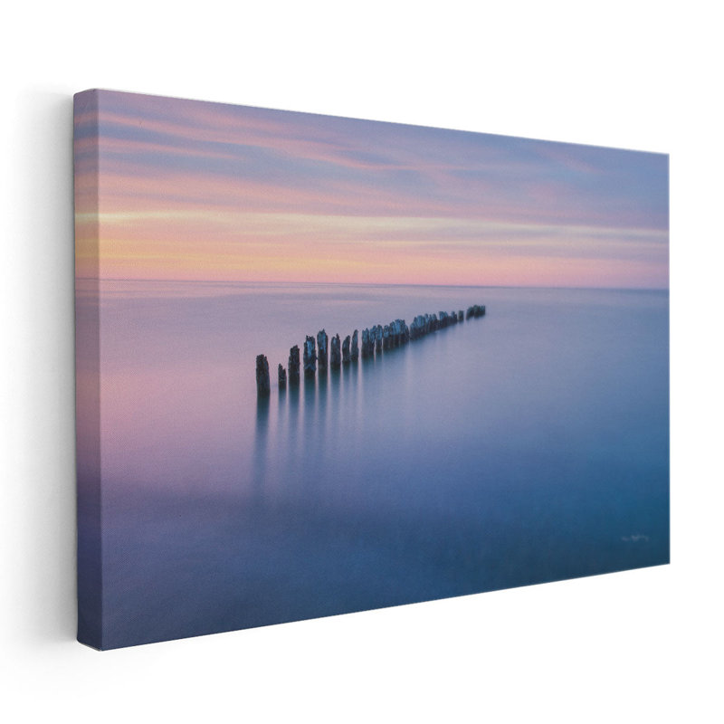 «Lake Superior Old Pier IV», reproduction d'art sur toile, H 20 po x l 30 po