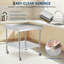 Table de gril en acier inoxydable avec pieds réglables, capacité de 400 lb, certifiée NSF, Edge Baffle - Table de préparation pour cuisine commerciale et domestique