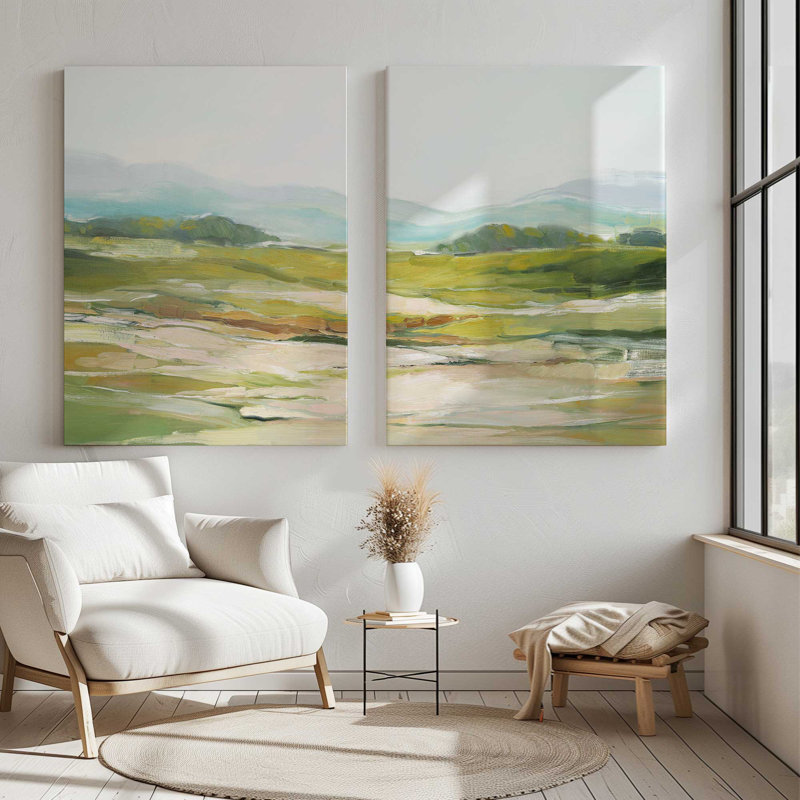 Rêveuses fidèles | Impression sur toile 2 panneaux, H 40 po x l 60 po