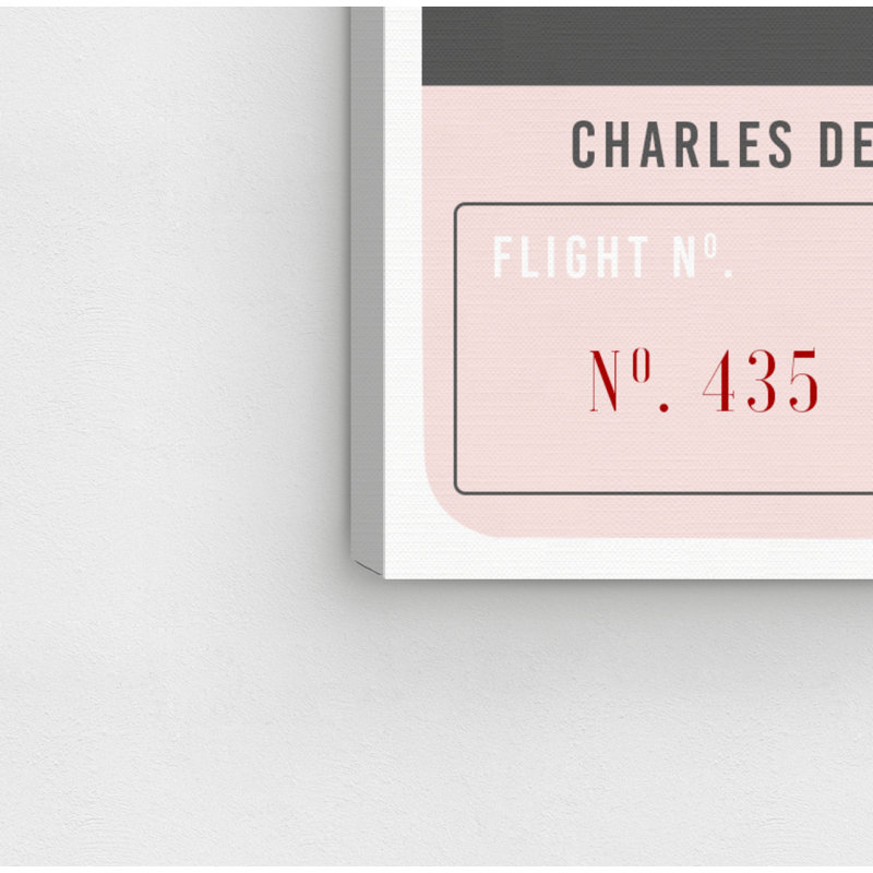 « paris bagage tag », impression, H 45 po x l 30 po x P 1,5 po, Toile tendue