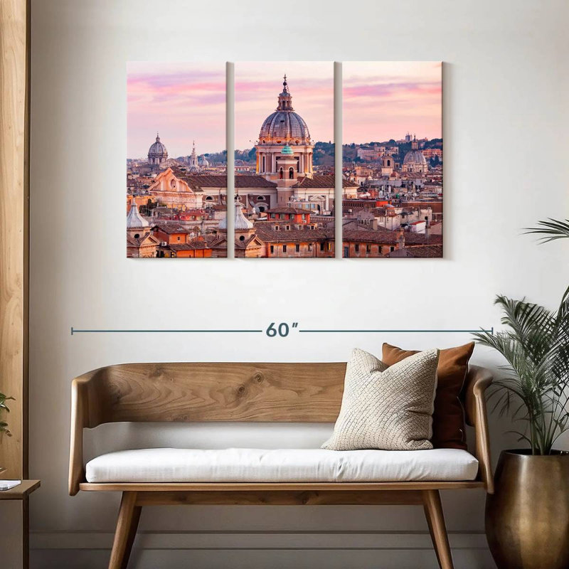 Sebbie Rome, coucher de soleil, paysage, H 28 po x l 45 po