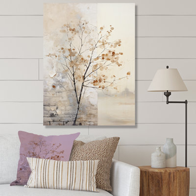 Minimalisme sycomore arbre paysage, reproduction d'art sur toile
