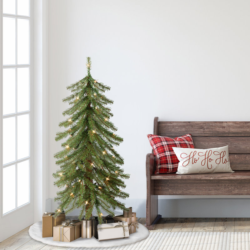 Arbre de Noël vert avec lumières, H 4 pi