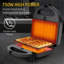 OSTBA 3-in-1 Sandwich Maker with Removable Plates, Panini Press, Waffle Maker, Toaster, Non-Stick, 750W Compact Breakfast Grill for Sandwiches, Waffles, Steak, Black