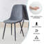 Ensemble table et chaises, table rectangulaire avec 6 chaises d'appoint rembourrées