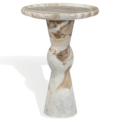 Zuria Round Marble Accent Table