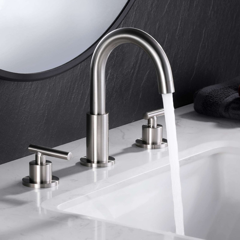 Widespread 2-handle Bathroom Faucet, Silver
