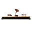 Console de style industriel avec structure en métal et bois, finition noire et ton antique