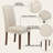 Behare Linen Full Back Side Chair Dining Chair with Nailhead Trim-2144092312