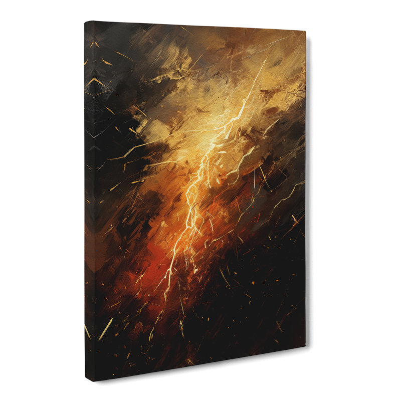 Thunderstorm Gestural - No Frame Print, 50cm H x 35cm W x 3cm D