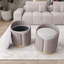 Repose-pieds deux tons avec rangement ou tabouret de coiffeuse, taupe