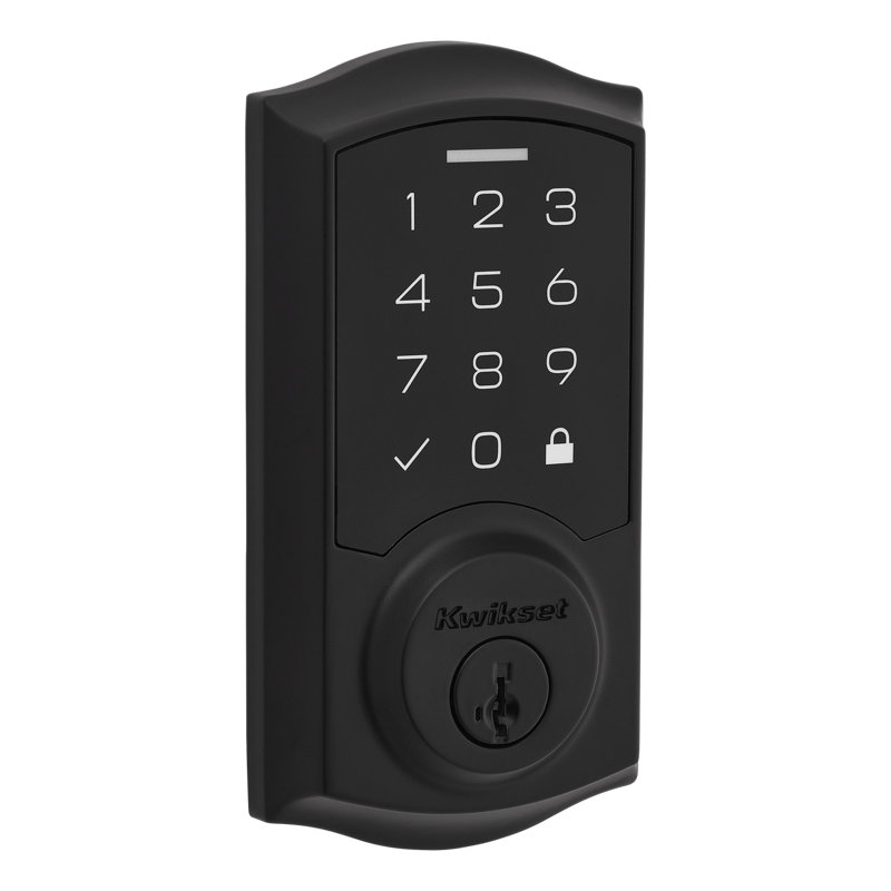 SmartCode 270 Traditional Touchpad Electronic Deadbolt featuring SmartKey Security in Matte Black