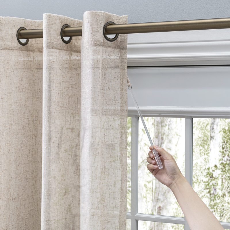 Panneau de rideau à œillets Tahlia Premium, Naturel, 52 po x 84 po