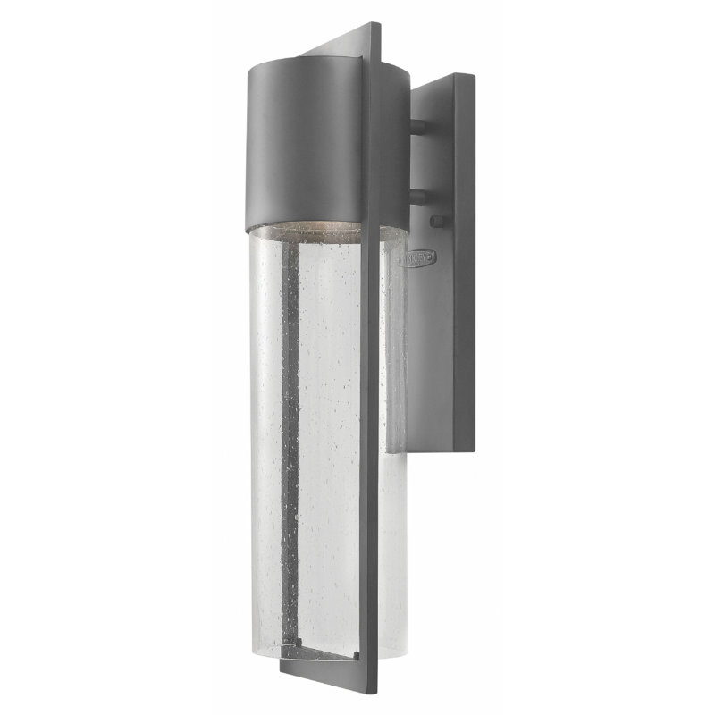 Shelter 1-Light Outdoor Sconce, 20" H x 6.25" W, Hematite, MED