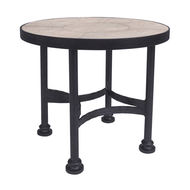 Classico Outdoor Round Side Table, Graphite, Summit Gray
