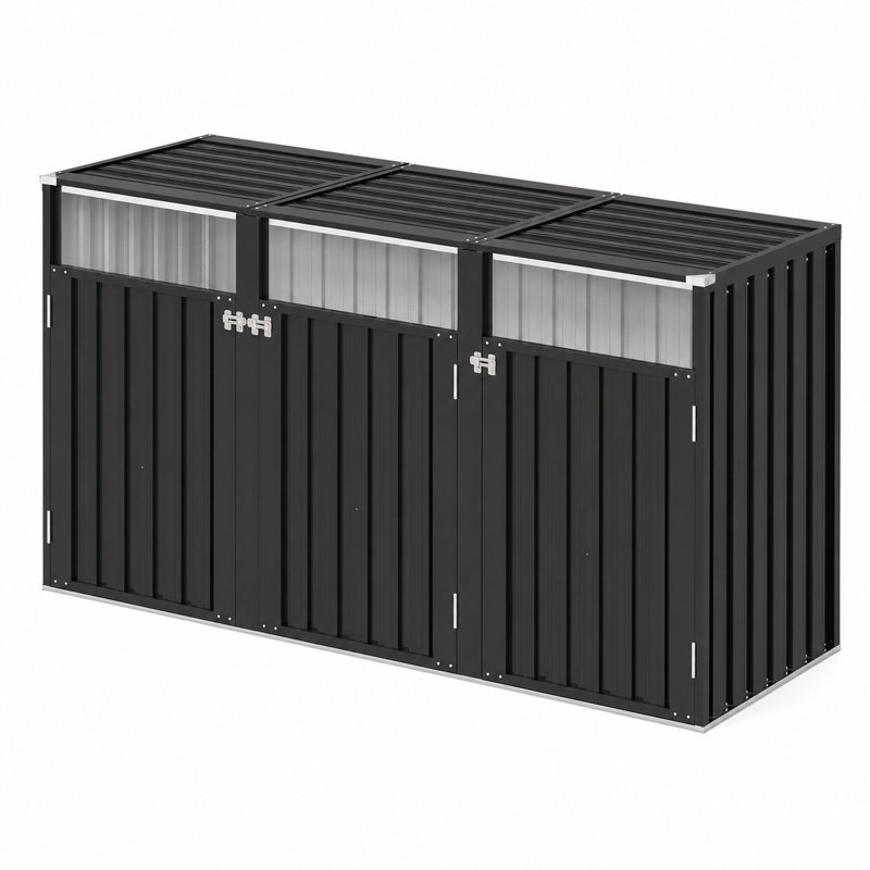 Metal Triple Bin Store