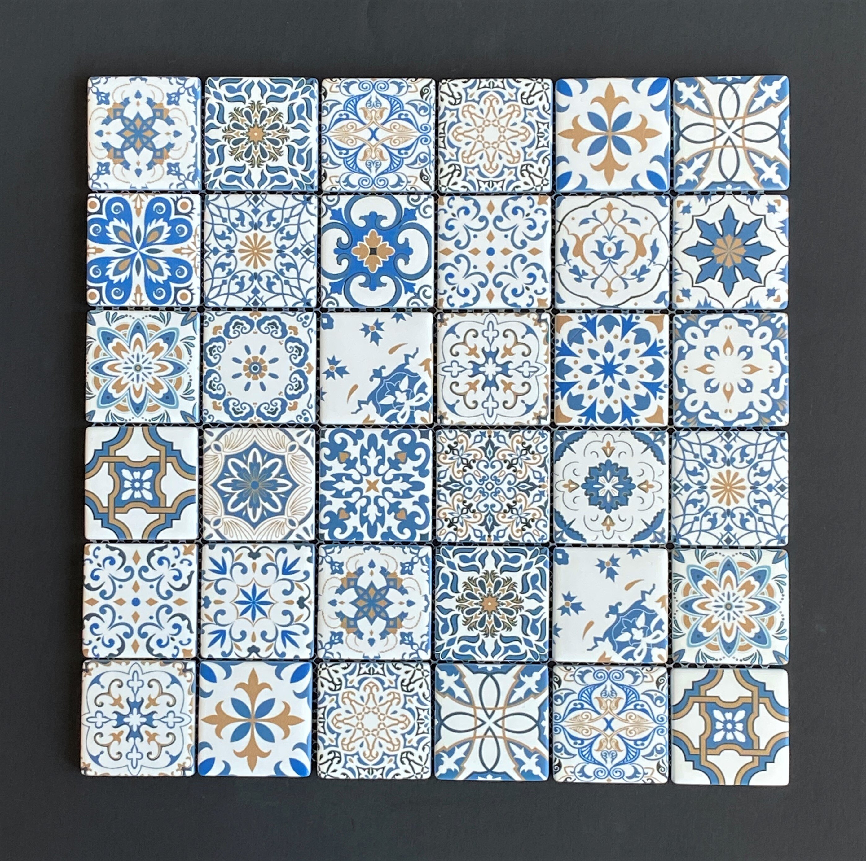 WS Tiles - Crystals Aqua 12 in. x 12 in. Square Glass Mosaic Wall Tile (22  sq. ft / Case)