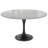Heatherton 48" Round Dining Table with Sintered Stone Top and Black Steel Pedestal Base Kitchen Table Seats 2-6 Person-1453664366