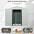 8x4 Metal Outdoor Storage Shed White