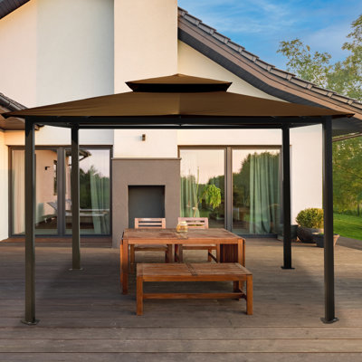 Barcelona 10 Ft. W x 12 Ft. D Aluminum Patio Gazebo with Mosquito Netting -  Paragon-Outdoor, GZ584ECK