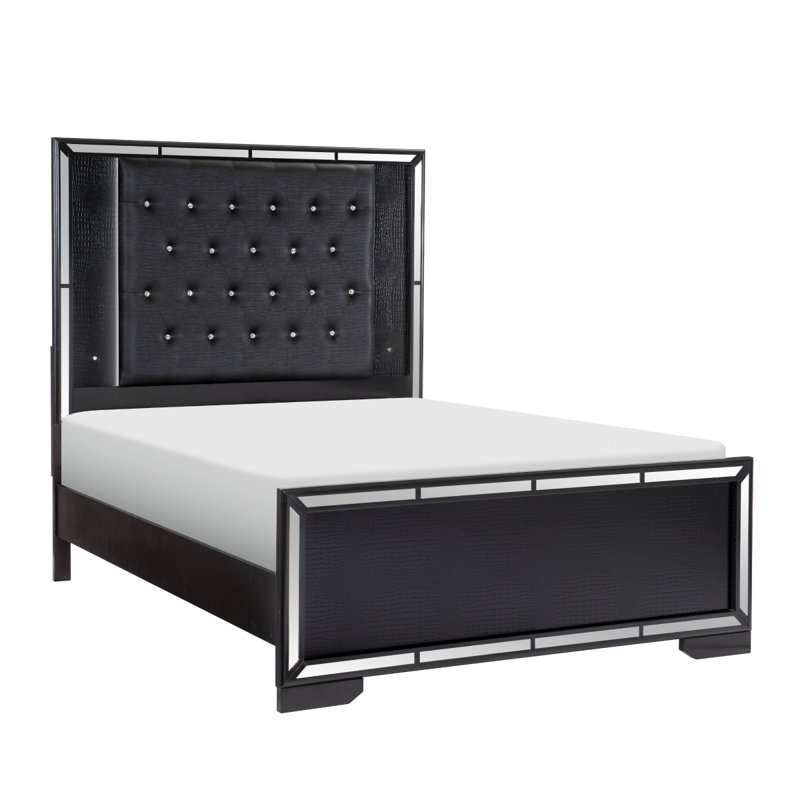 Grand lit plateforme Guylain, Grand, Noir
