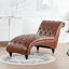 Chaise longue sans accoudoirs en similicuir Ambar