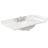 42" Single Countertop with Square Sink (3-Hole), Backsplash & Sidesplash