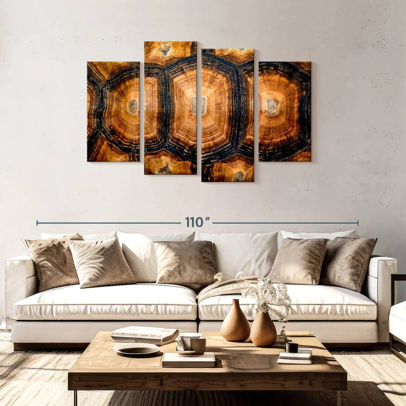 Brampt Turtle Carapace Texture, 48" H x 75" W