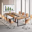Grande table de conférence, table de réunion de bureau moderne avec pieds en métal
