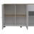 Kitchen Island Cart Victoria, Four Interior Shelves, Six Carters, One Drawer, Double Door Cabinet -White / Light Oak