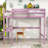 Twin Wood Loft Bed With Built-In Desk, Guardrail And Ladder-1347370276