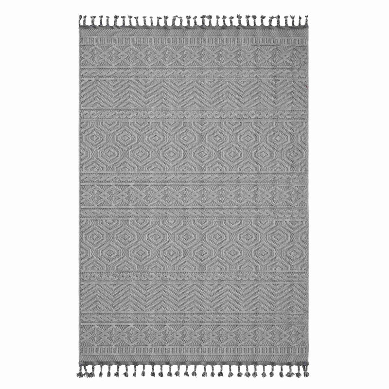 Contemporary Trendy Area Rug, Rectangle 6'7" x 7'9"