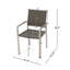Ensemble de 2 chaises d'extérieur en osier avec cadres en aluminium Cape Coral, gris