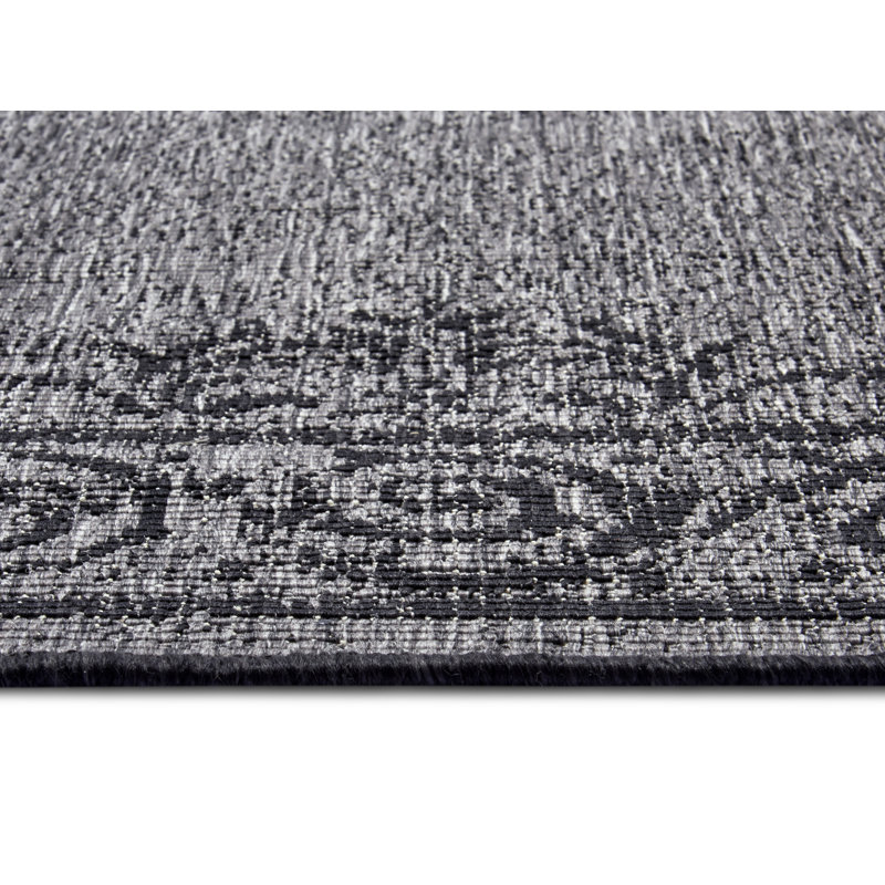 Cebu Flatweave Faded Night Silver Rug, Rectangle 120 x 170cm