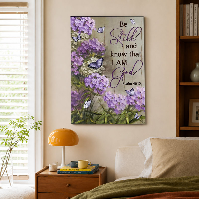 «Be Still and Know that I am God Psalm 4610», cadre de fenêtre, Artwork Design-2, 20x30inch