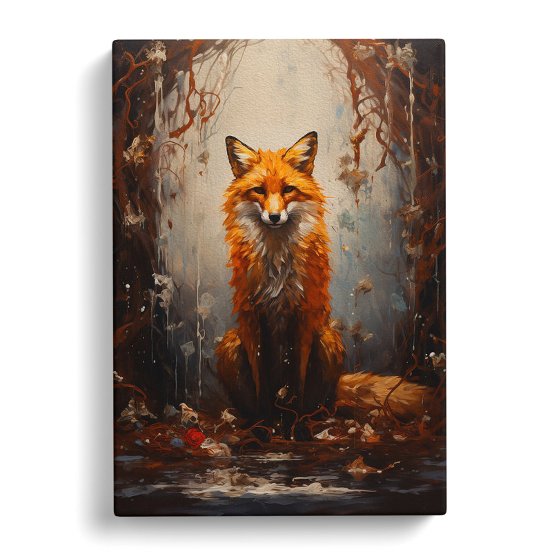 Fox Informel No.2 - Wrapped Canvas, 76cm H x 50cm W x 3cm D