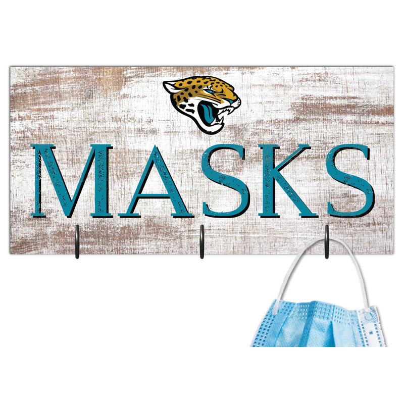 3 - Hook Wall Mounted Coat Rack, Jacksonville Jaguars