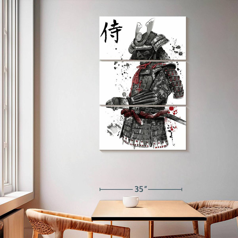 Mait Samurai Sumi-E, 65" H x 42" W