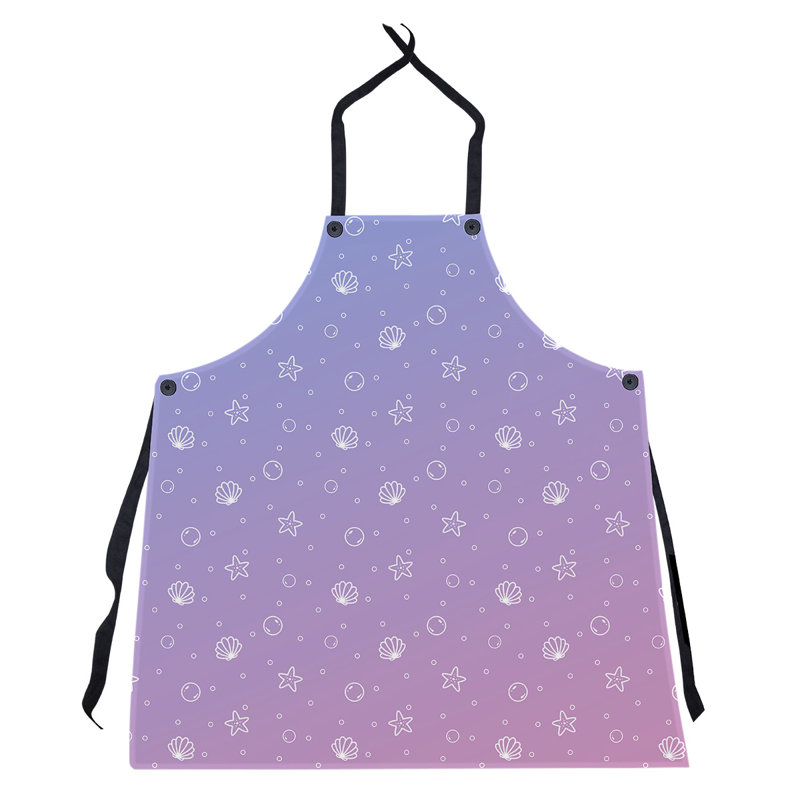Tablier à motif coquillage, Rose / Bleu