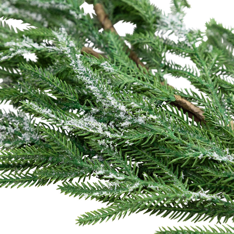 Guirlande de Noël artificielle en pin givré Norfolk, 5 pi, non éclairée