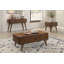 1Pc Storage Cocktail Table Walnut Finish Tambour Doors 2X Shelves Modern Living Room Furniture