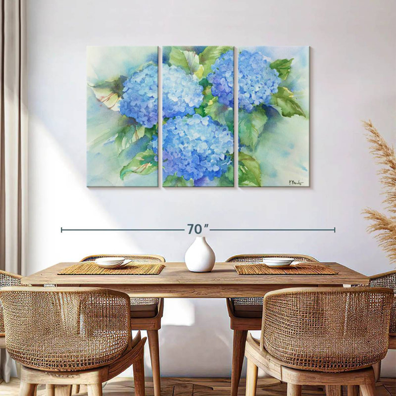 Harnek Sky Blue Hydrangeas, 36" H x 57" W