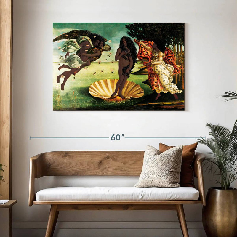 Hardie, naissance de Vénus, d'inspiration afro-américaine, H 30 po x l 45 po