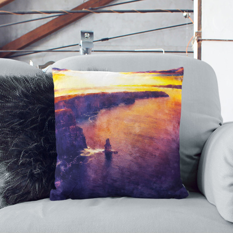 Square Throw Cushion, Black, 55cm H x 55cm W x 20cm D