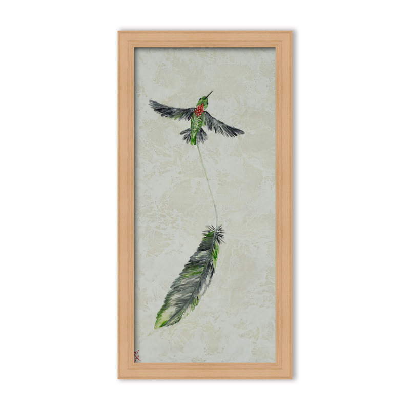 Art mural sur toile "Vivid Flutter" par Karen Biery, H 16 po x l 8 po, Framed Matted Print, Gold