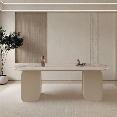 Table de salle à manger de style français crème