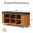 Curved Fluted Modern 43 Inch Shoe Storage Bench for Entryway Foyer Mudroom, Sliding Door Hidden 2-Tier Shoe Cabinet with Thick Padded Upholstered Seat-891066565